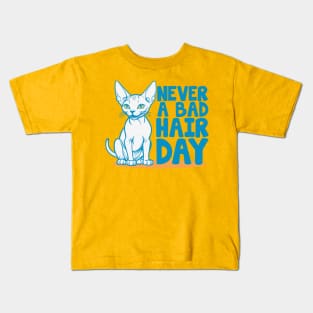 Never a Bad Hair Day - Funny Sphynx Cat Kids T-Shirt